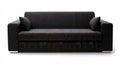 Czarna rozkładana sofa 3-osobowa ze skóry syntetycznej PU 220 x 90 x 85 cm