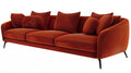 Trzyosobowa sofa w kolorze rdzawym 230 x 95 x 82 cm