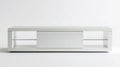 Biała szafka RTV z płyty MDF z przesuwnymi drzwiami, 180 x 40 x 45 cm