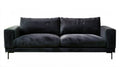 Dwuosobowa sofa sztruksowa czarna 200 x 90 x 82 cm