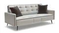 Biała sofa trzyosobowa z ekoskóry PU 220 x 90 x 85 cm
